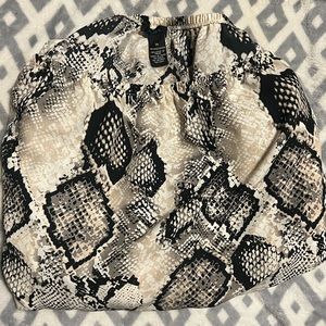 Snake-Skin off the Shoulder Top